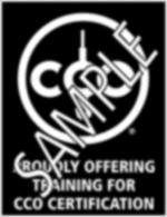 CCO Training Provider logo - Black, vertical sample
